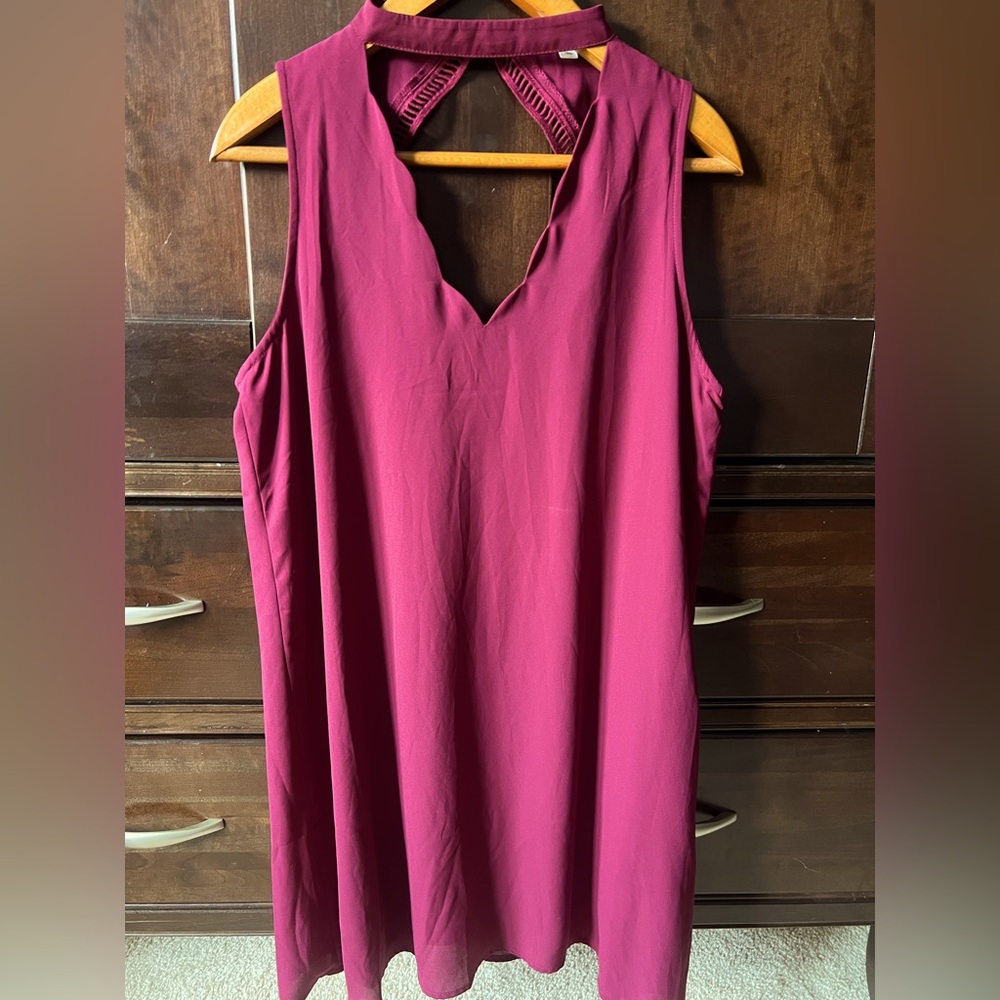 miami Sleeveless Cutout Detail Holiday Dress Size Large